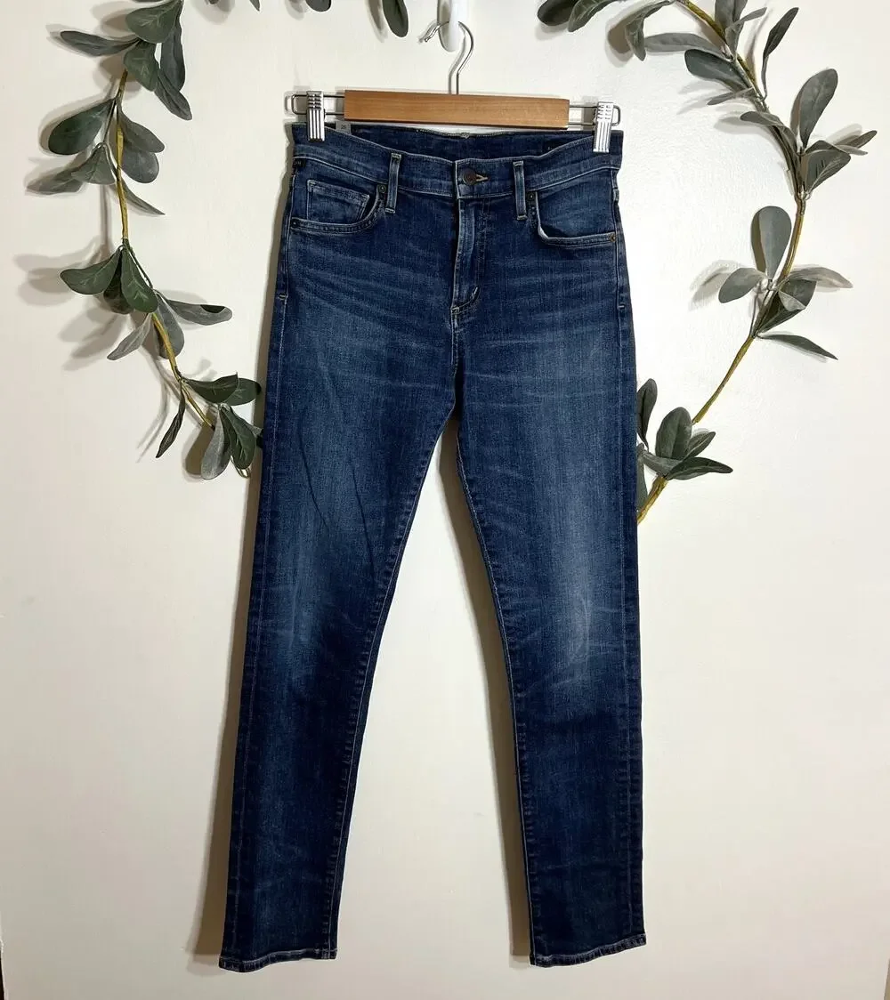 AG Agnes Mid Rise Slim Straight Jeans